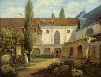 De kloostertuin van Petits-Augustins in Parijs, ca. 1818